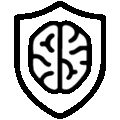Hypermind Academy Logo - Shield and Brain
