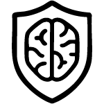 Hypermind Academy Logo - Shield and Brain